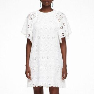 Kate Spade Eyelet Shift Dress Spice Things Up, White Lace Size S NEW